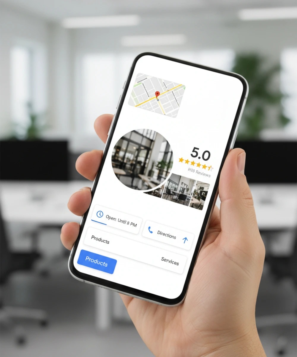 Fiche Google Business Profile optimisée par Waoo Agency pour une entreprise de Thionville avec avis 5 étoiles et photos géolocalisées